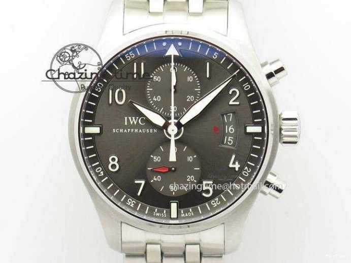 MIROTIME 0503 Big Pilot IW510301 Satin-Polished RG YLF Best Edition Black Dial On Leather Strap A Flexible 7222